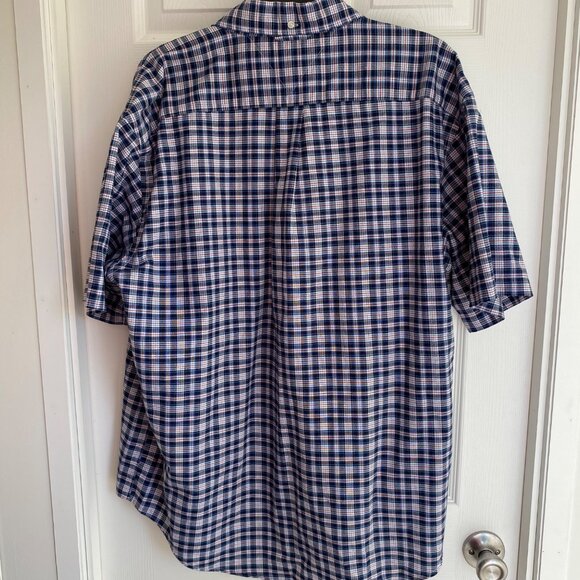 Tommy Hilfiger Plaid short sleeve Men's Button Up Logo/Crest NWOT - Picture 7 of 8